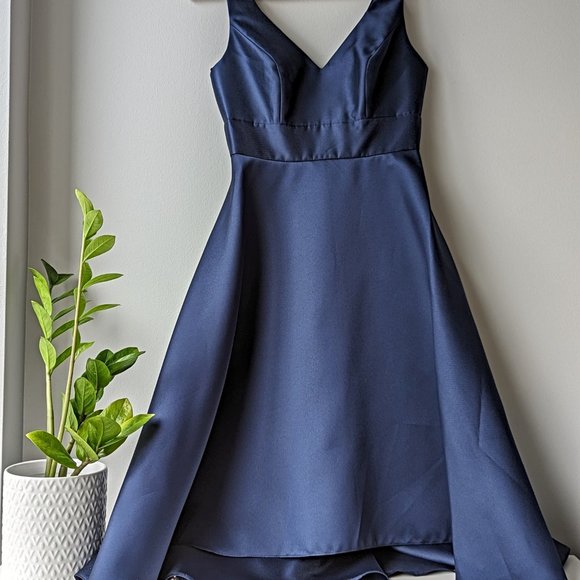 NWT Alfred Sung - Satin High/Low Gown - Picture 3 of 6